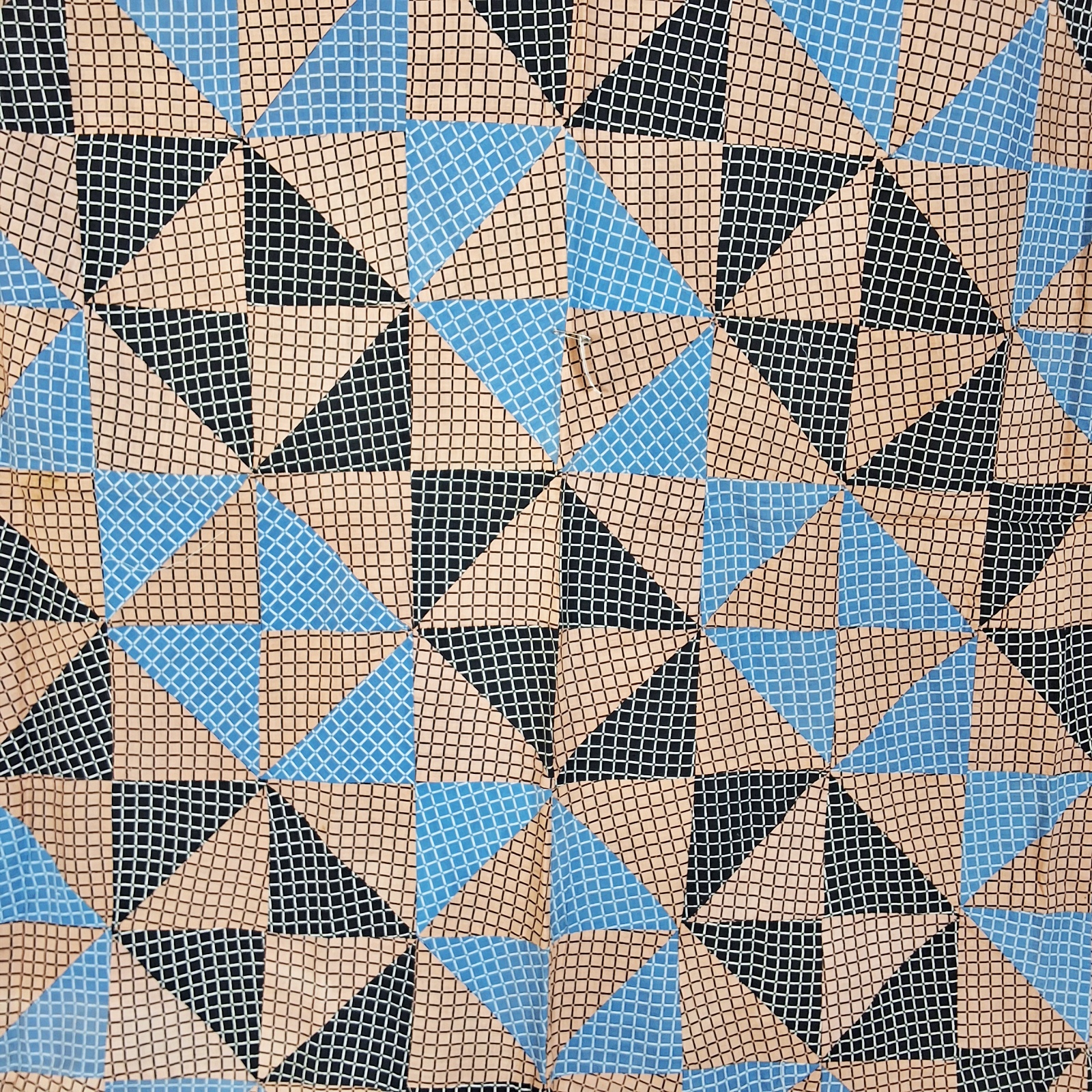 Vintage 1950s Cracker Box Quilt Top