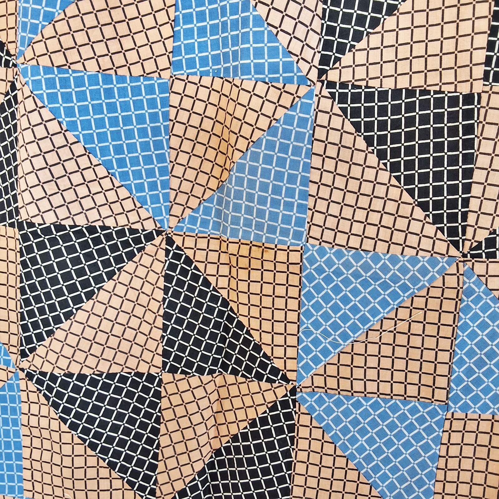 Vintage 1950s Cracker Box Quilt Top