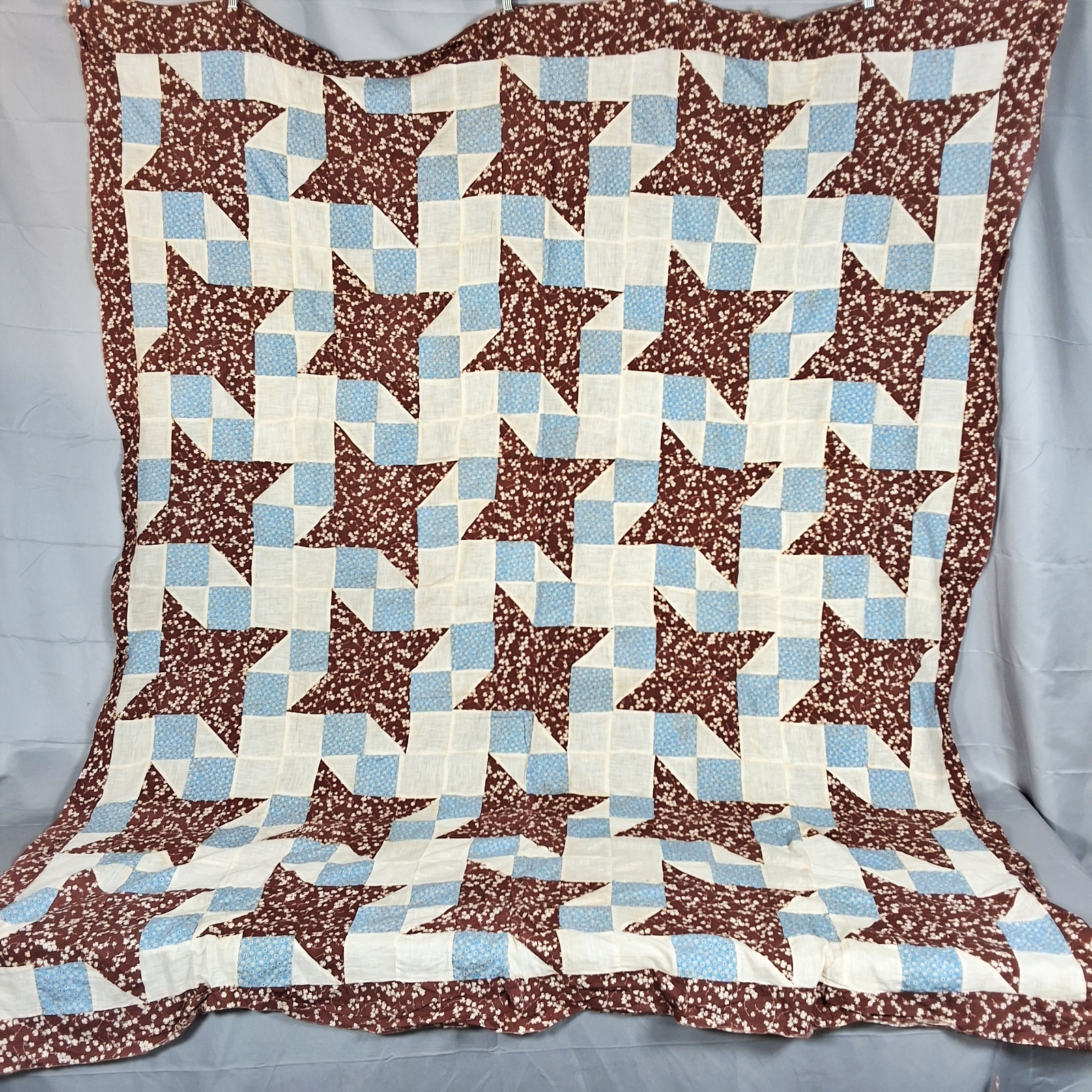 Vintage 1940s Pin Wheel Quilt Top