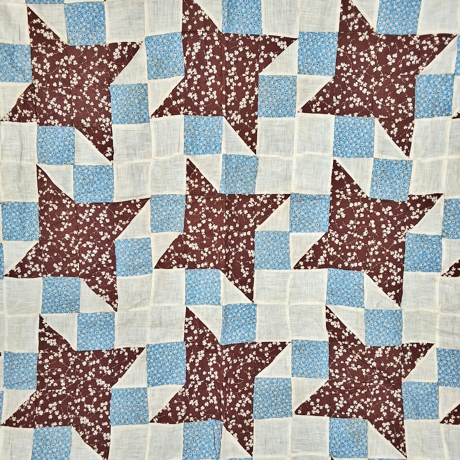Vintage 1940s Pin Wheel Quilt Top