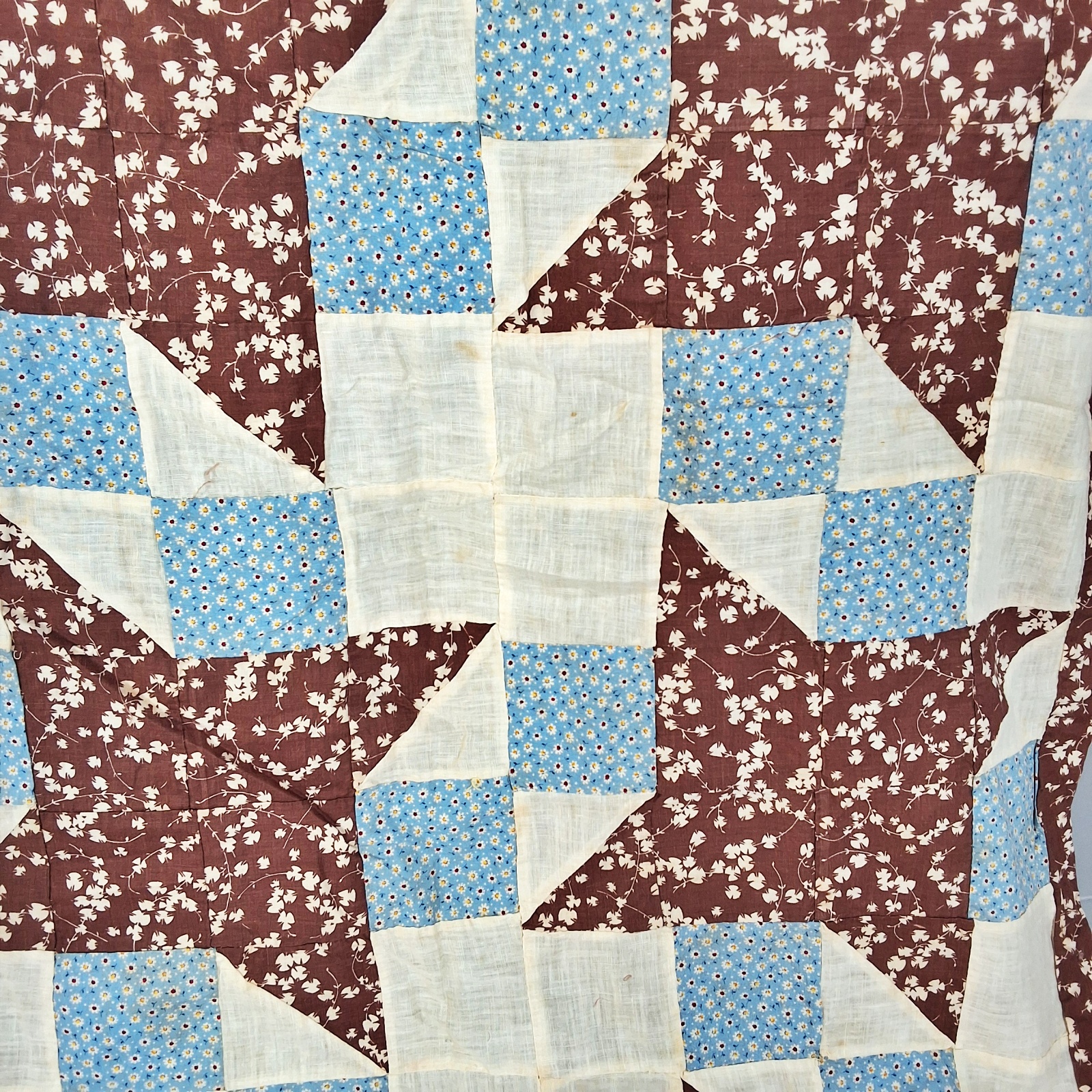 Vintage 1940s Pin Wheel Quilt Top