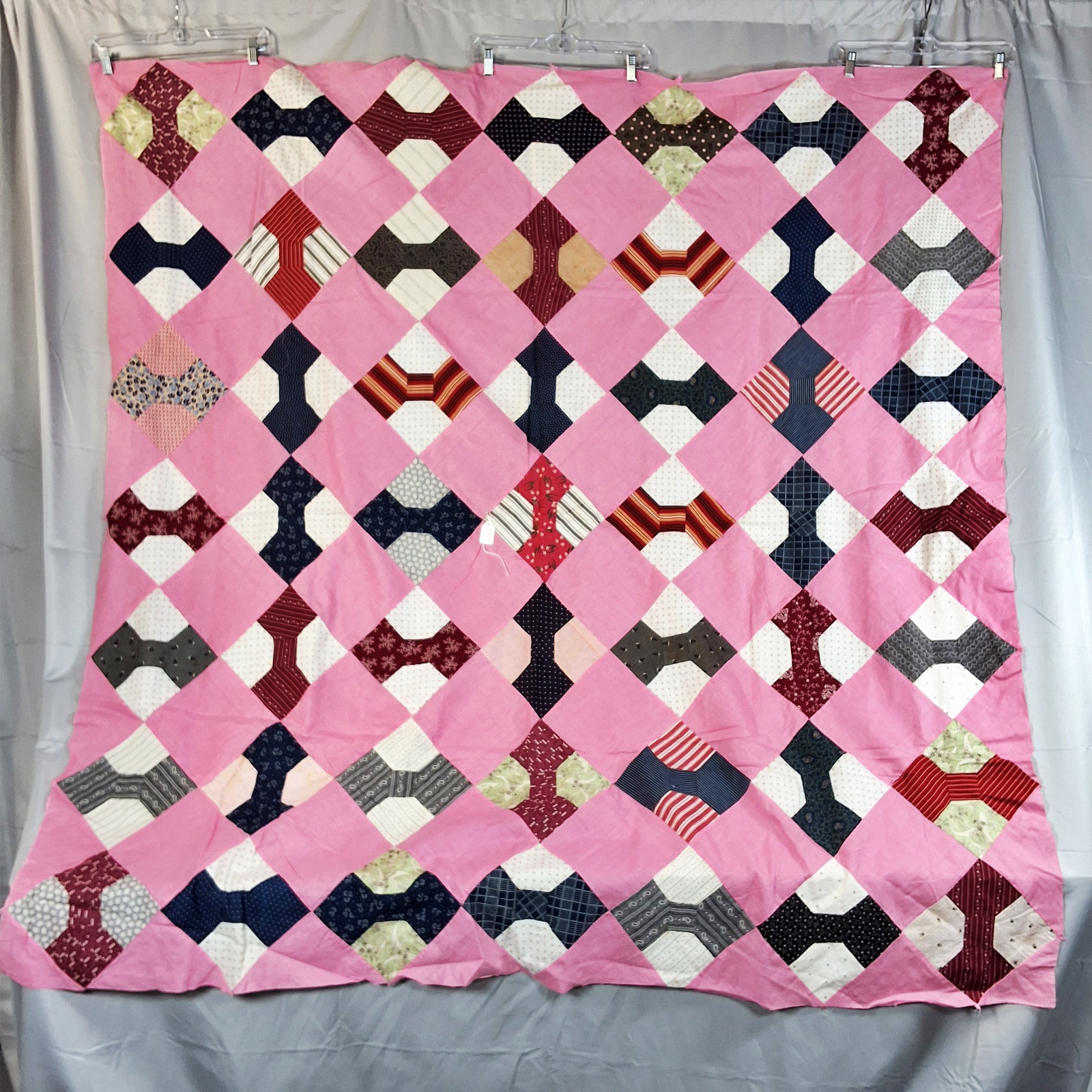 Antique c1890 Bowtie Quilt Top