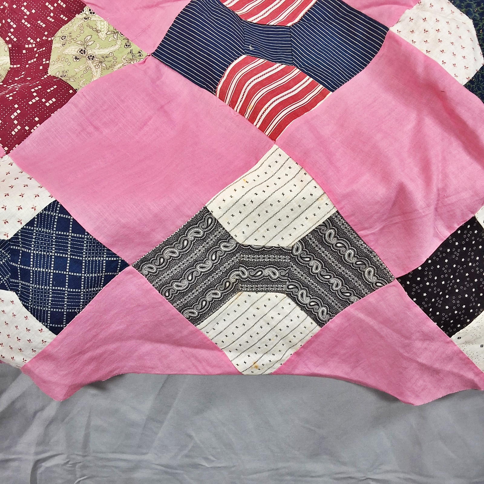 Antique c1890 Bowtie Quilt Top
