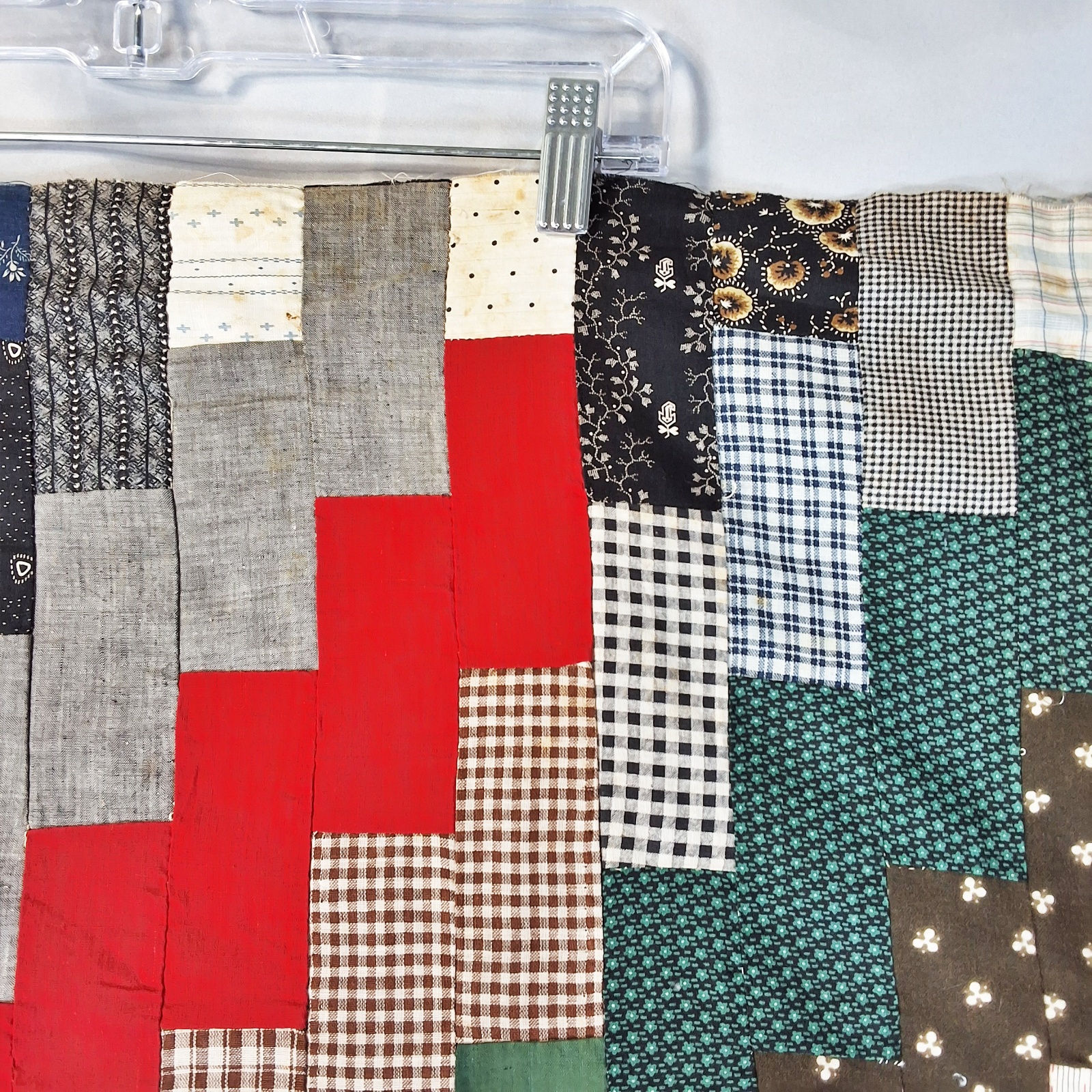 Antique c1890 Zig Zag Quilt Top