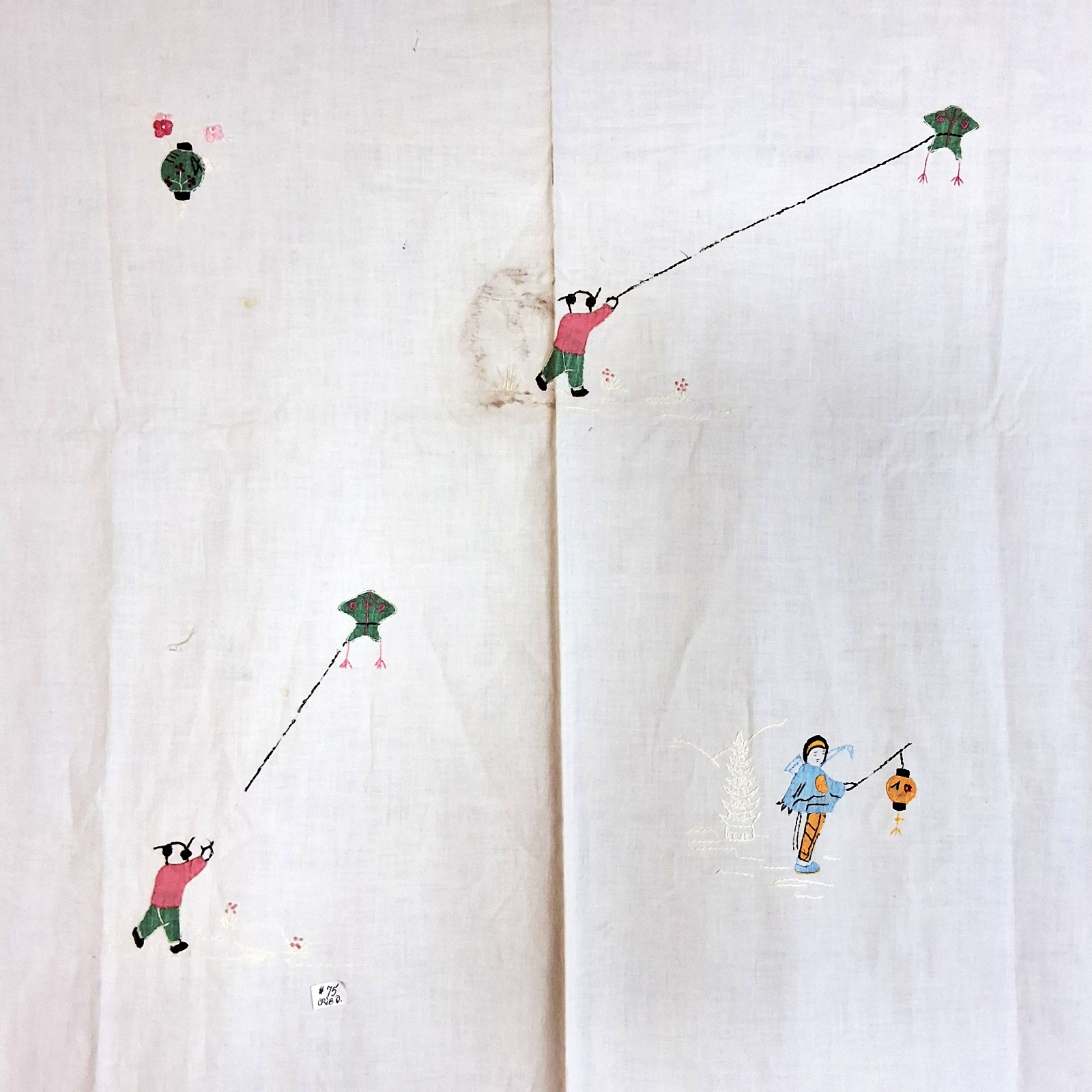 3 Vintage Crib Quilts - Applique and Embroidery