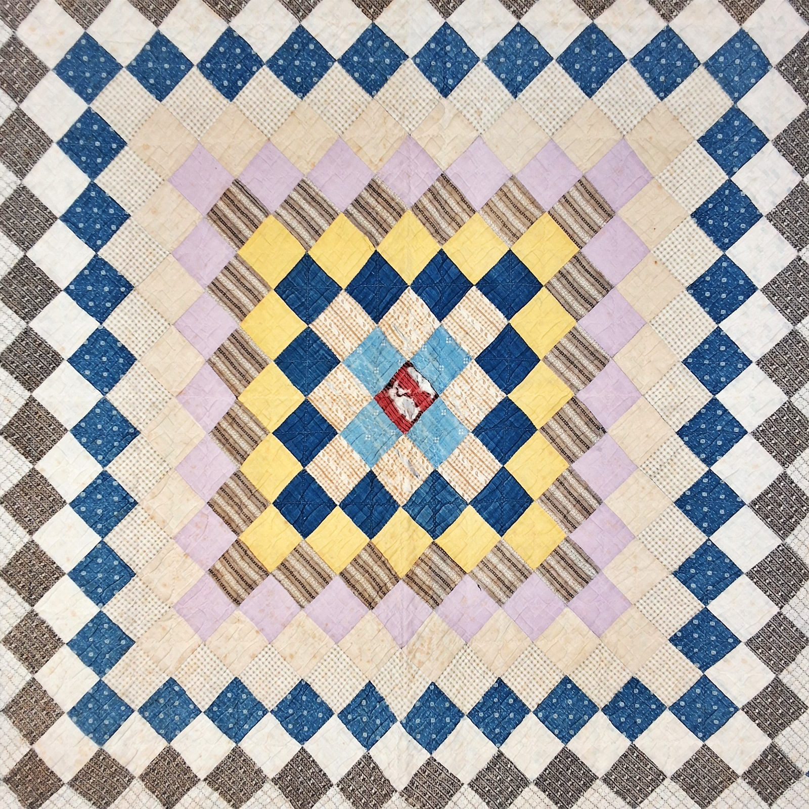 Antique c1890 Boston Commons Quilt