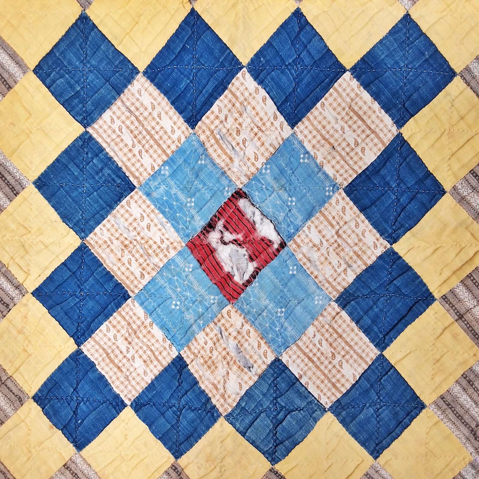 Antique c1890 Boston Commons Quilt