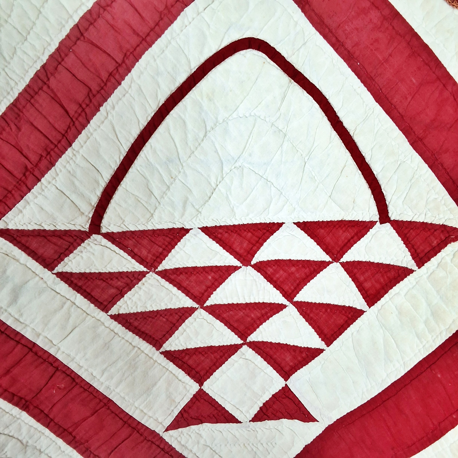 2 Vintage Quilts - Basket, Trip Around the World