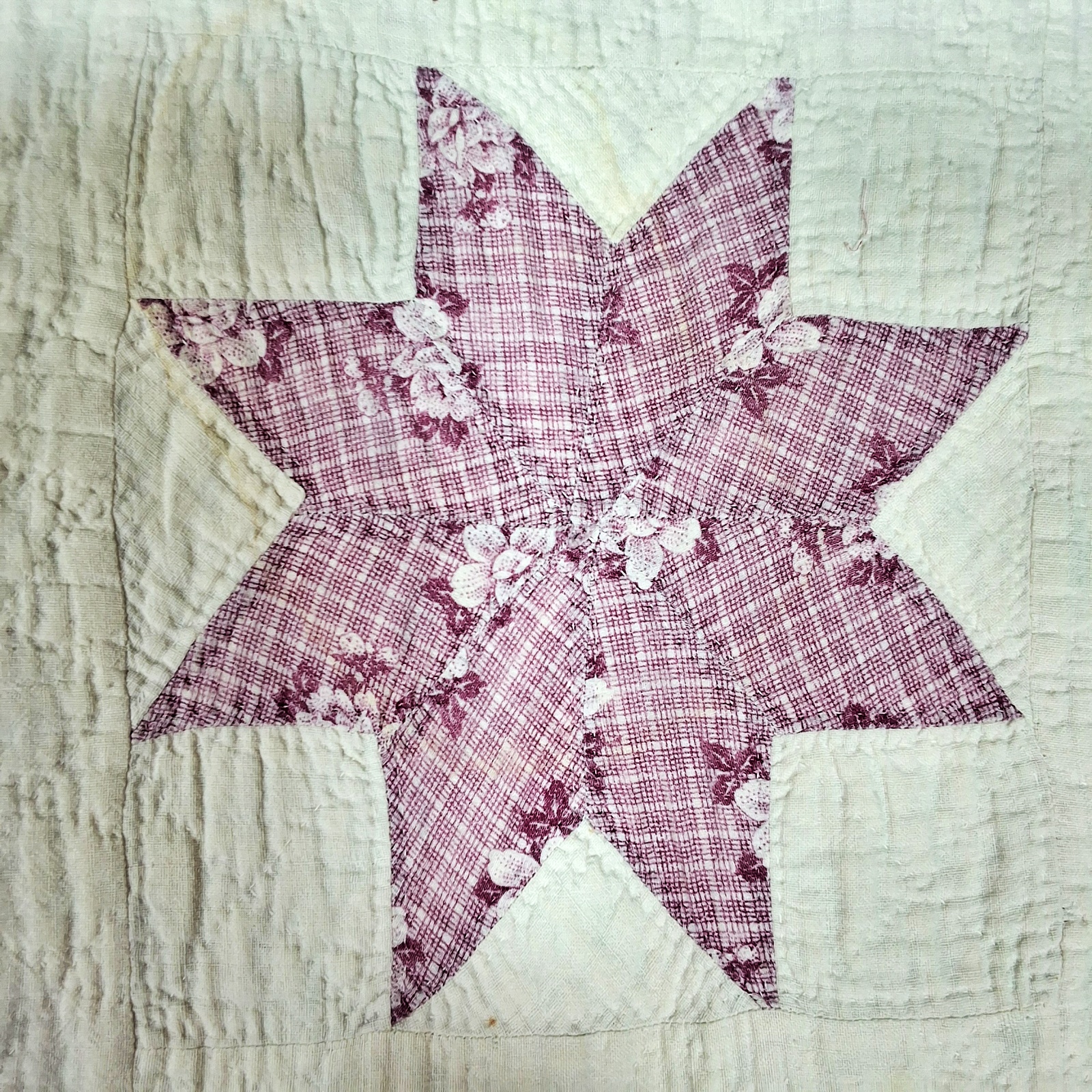 2 Vintage Quilts - LeMoyne Star, Drunkards Path