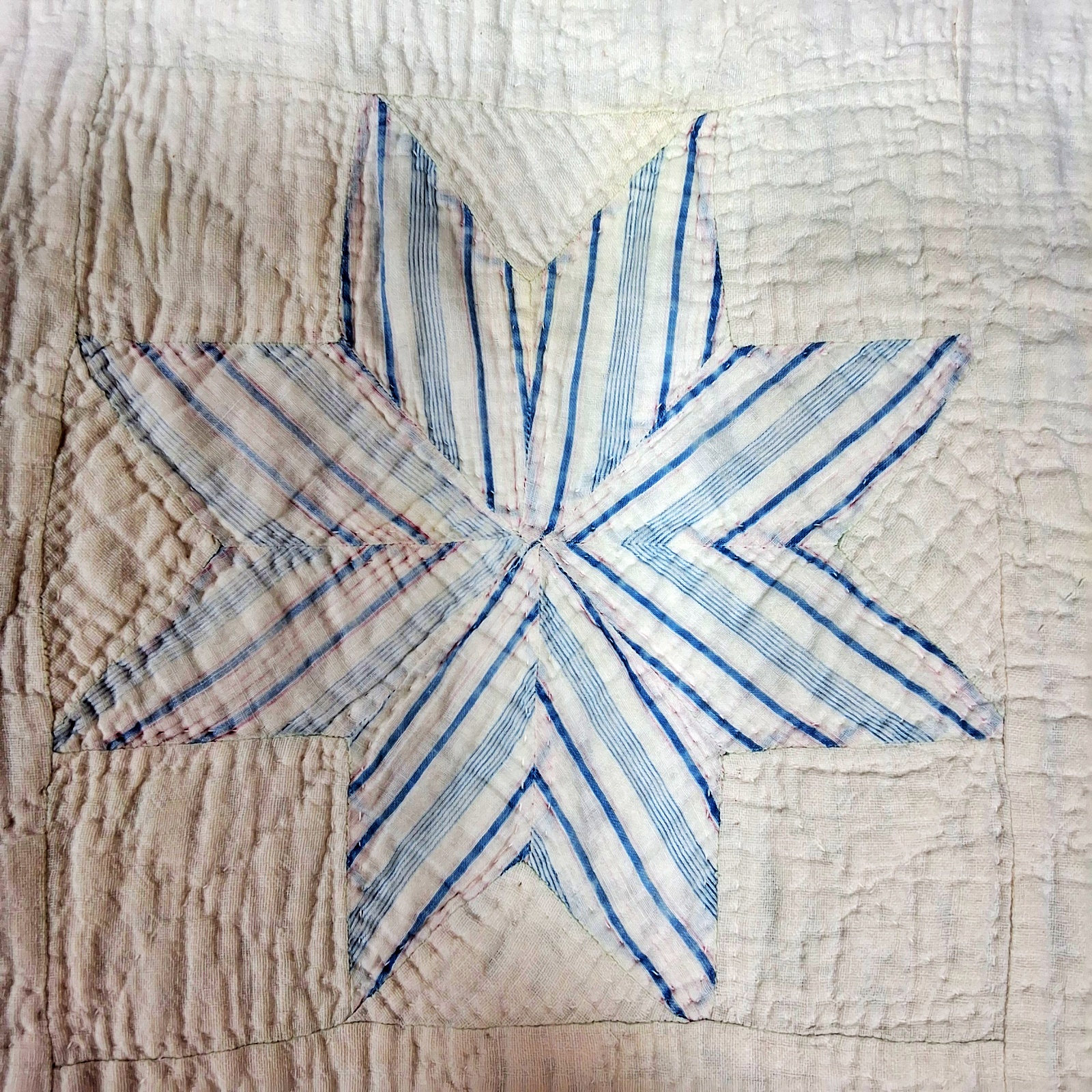 2 Vintage Quilts - LeMoyne Star, Drunkards Path