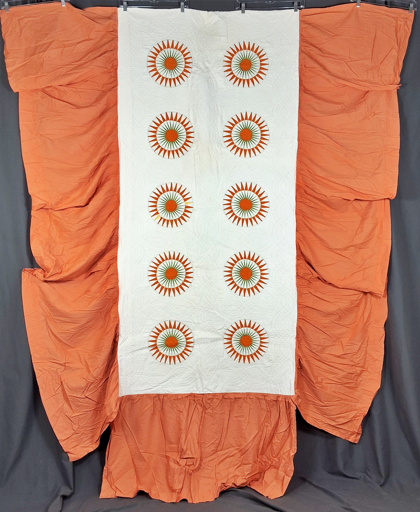 Antique c1870 Mariners Compass Quilt