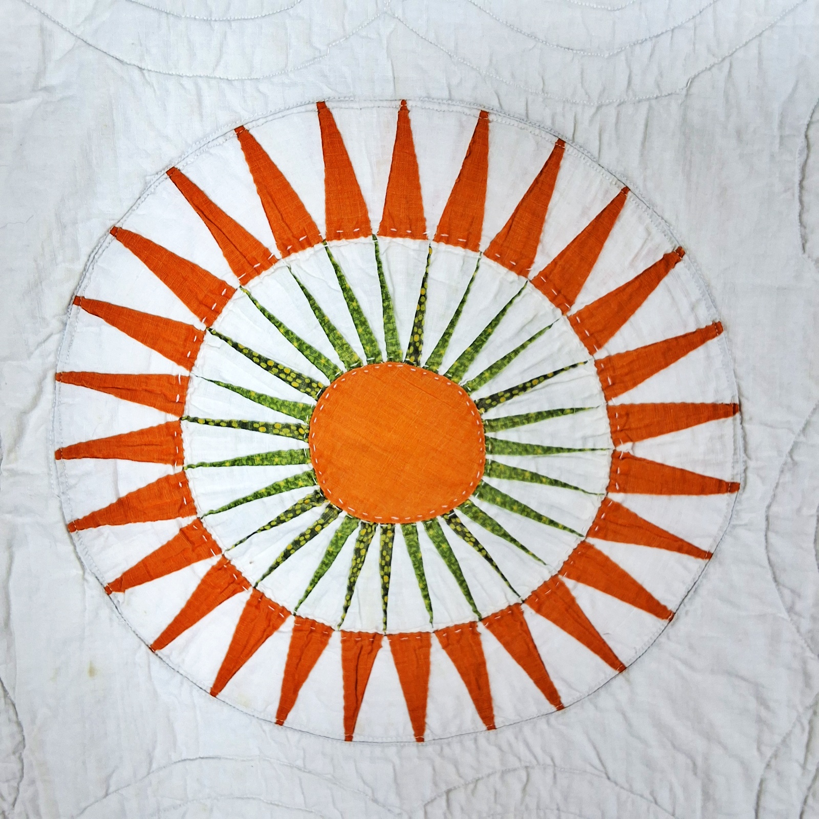 Antique c1870 Mariners Compass Quilt