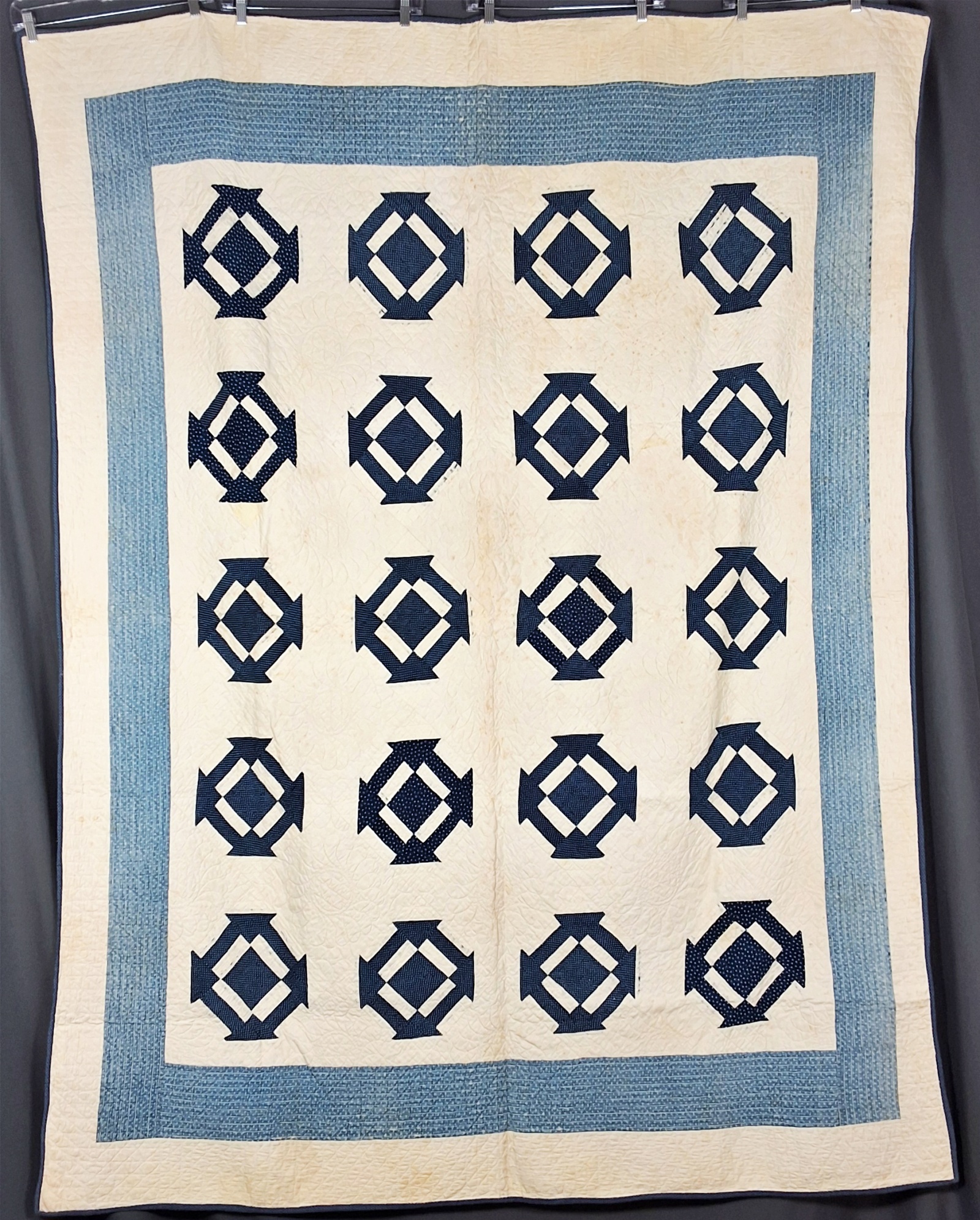 2 Antique Quilts - Monkey Wrench, 4 Patch