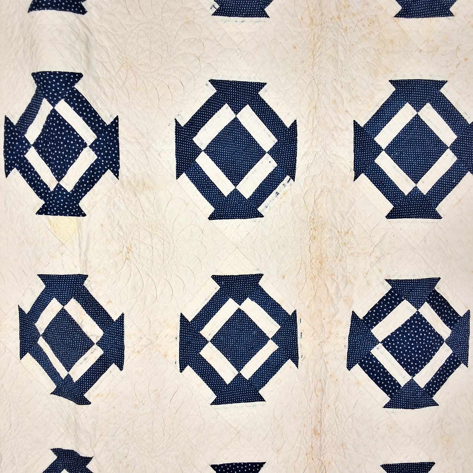 2 Antique Quilts - Monkey Wrench, 4 Patch