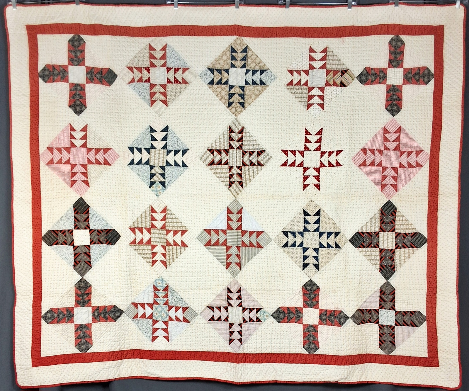 Antique c1890 Odd Fellows Quilt