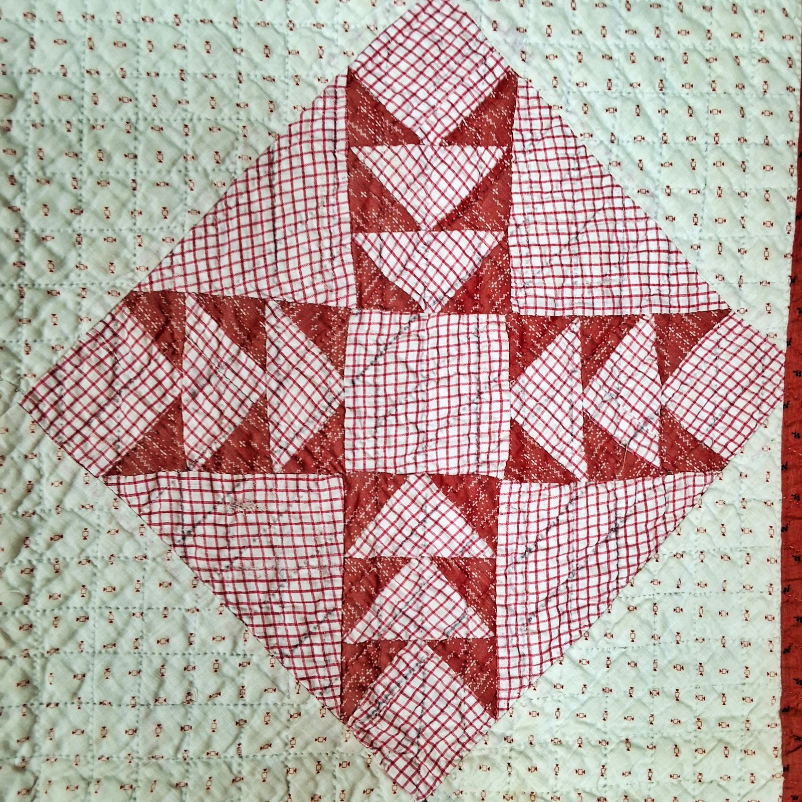 Antique c1890 Odd Fellows Quilt