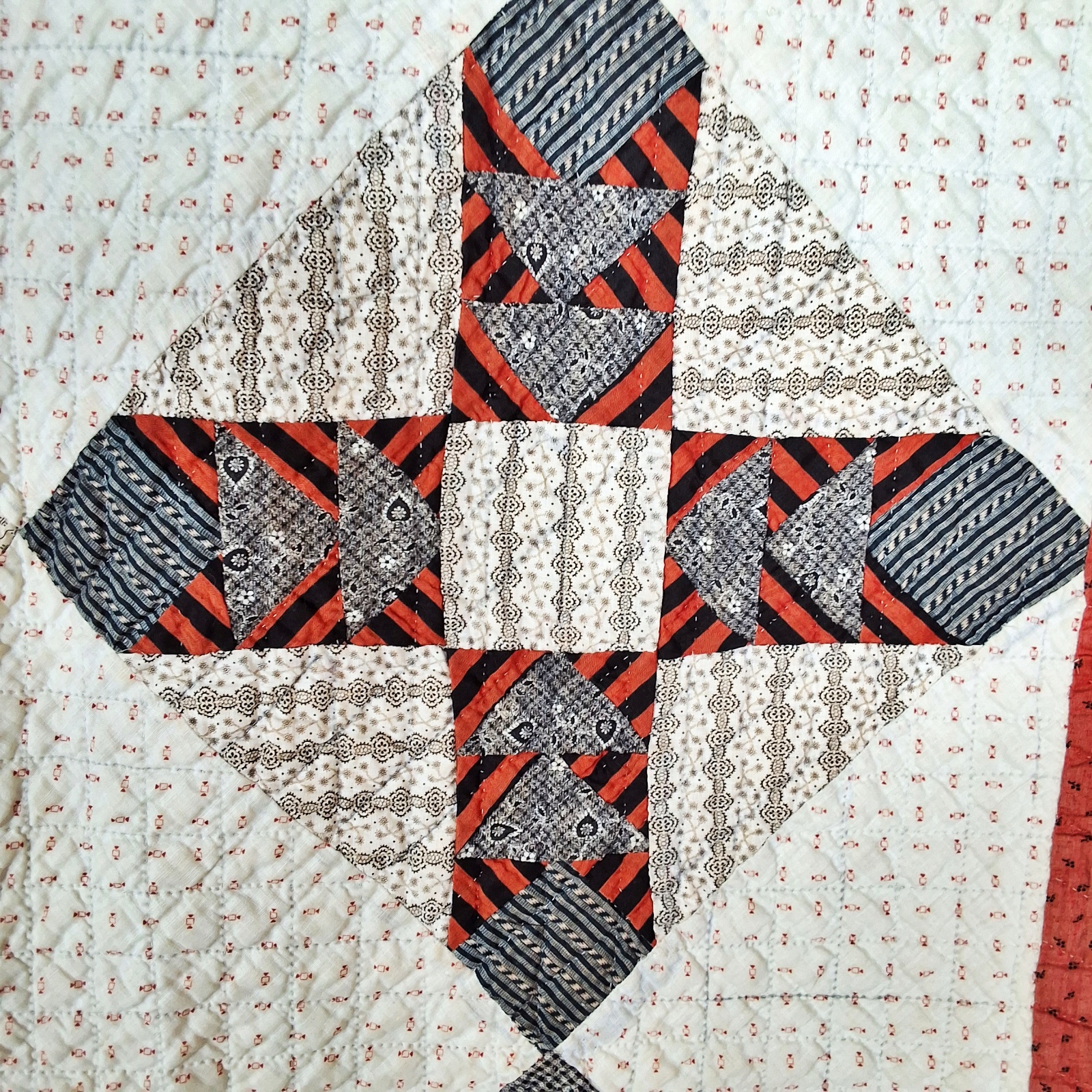 Antique c1890 Odd Fellows Quilt