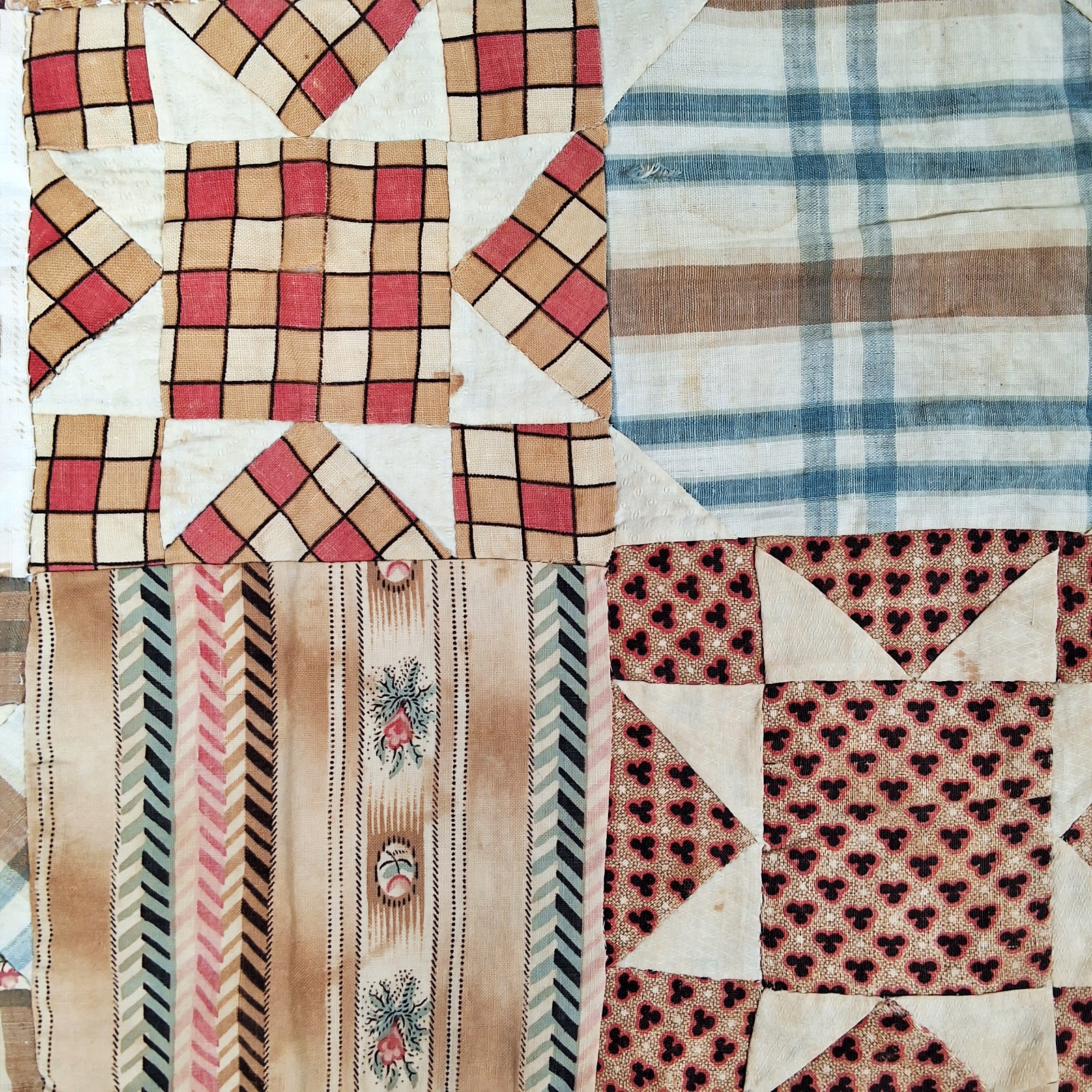 6 Antique Doll Quilts - 1860s