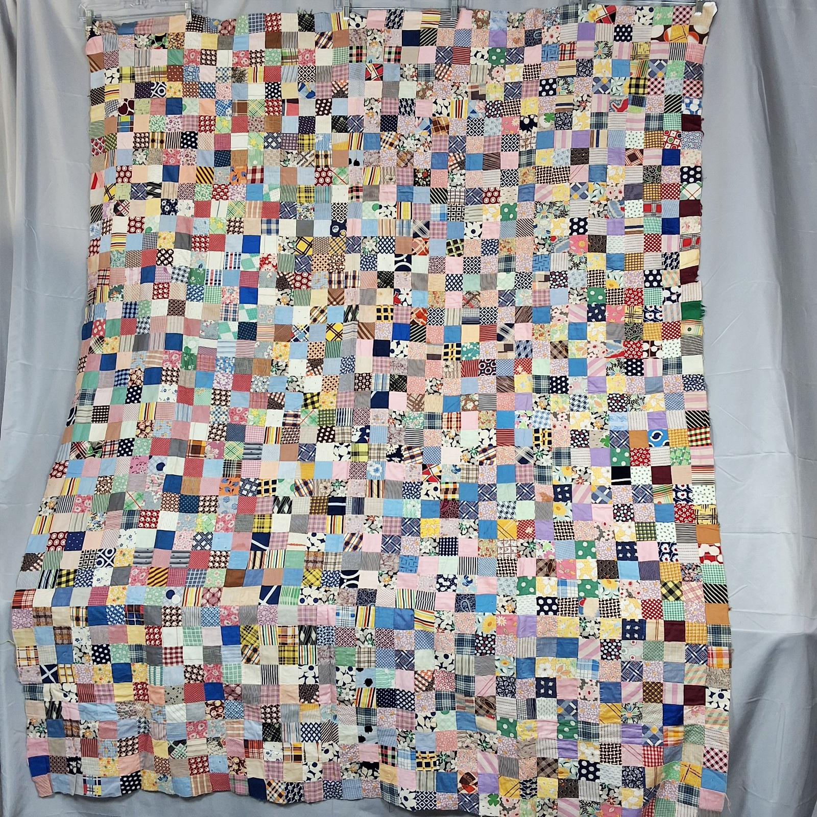 Vintage 1930s One Patch Quilt Top