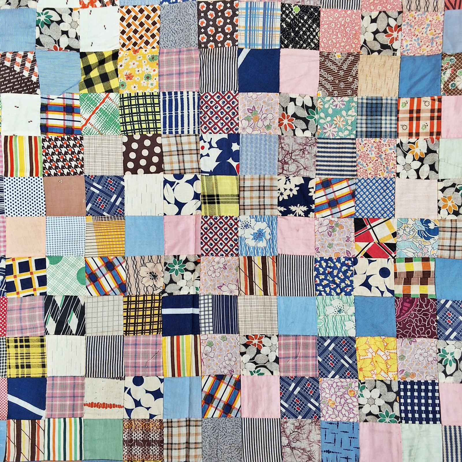 Vintage 1930s One Patch Quilt Top