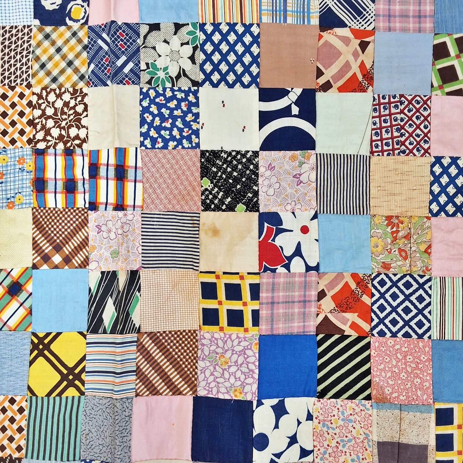 Vintage 1930s One Patch Quilt Top