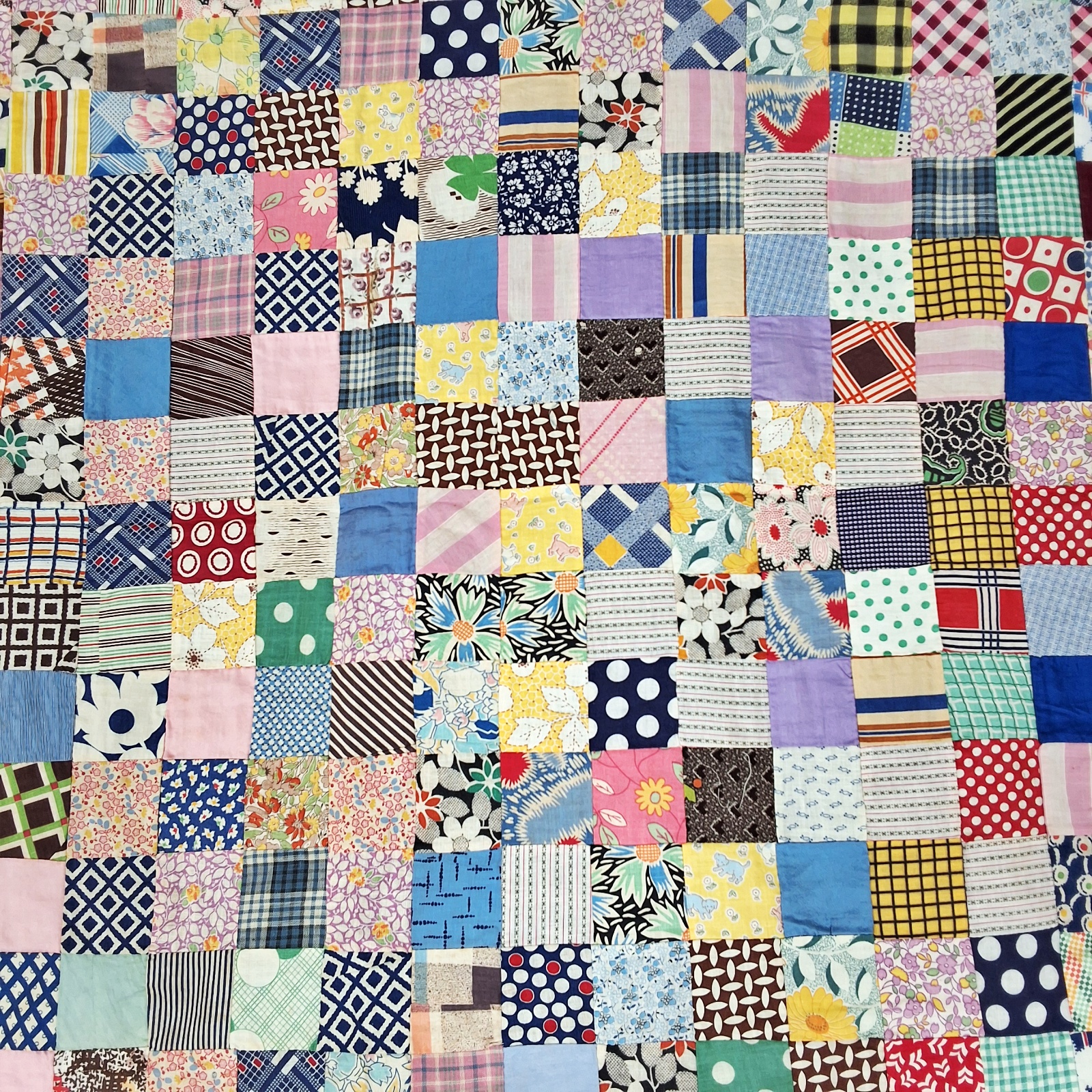 Vintage 1930s One Patch Quilt Top