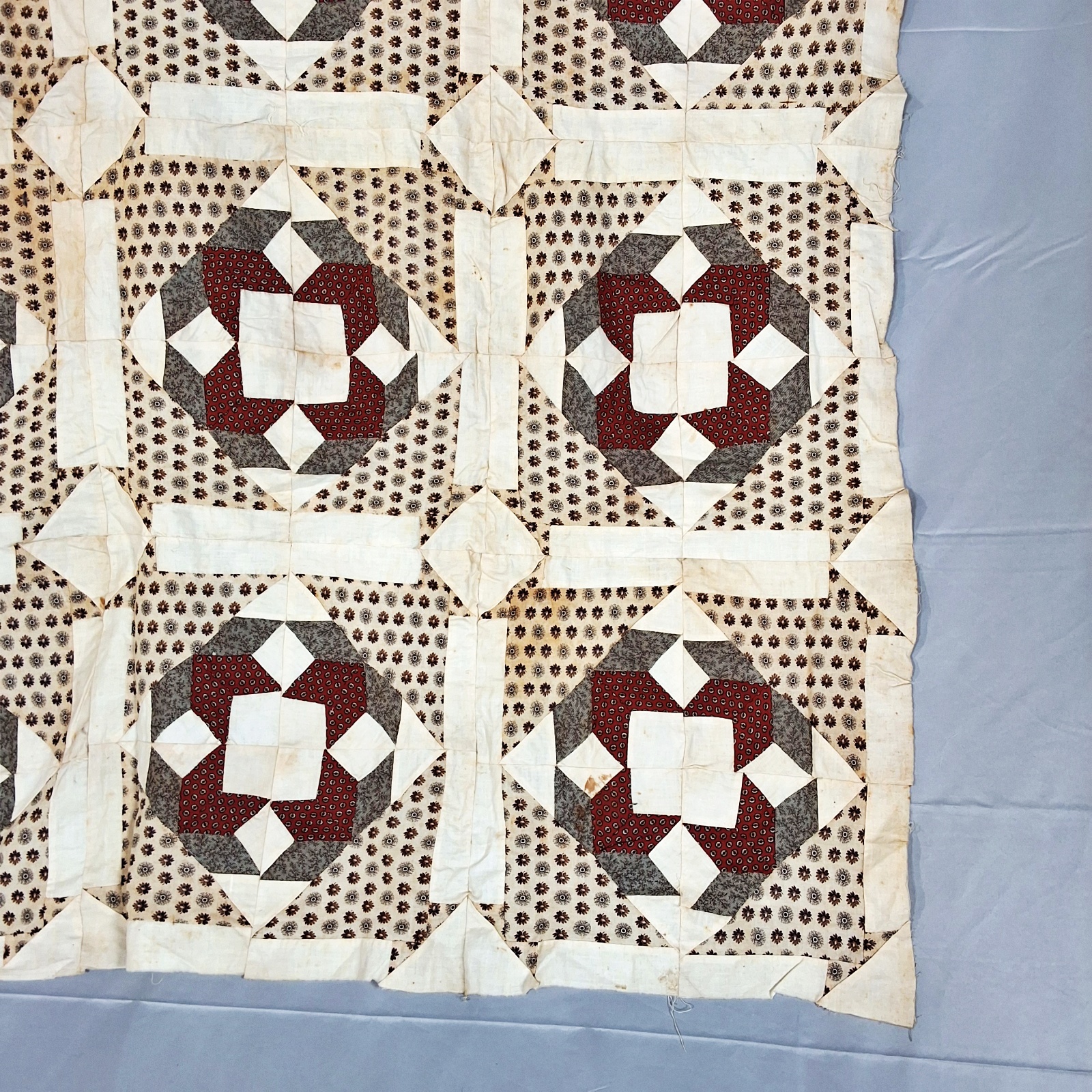 Antique 1880s Cake Stand Quilt Top