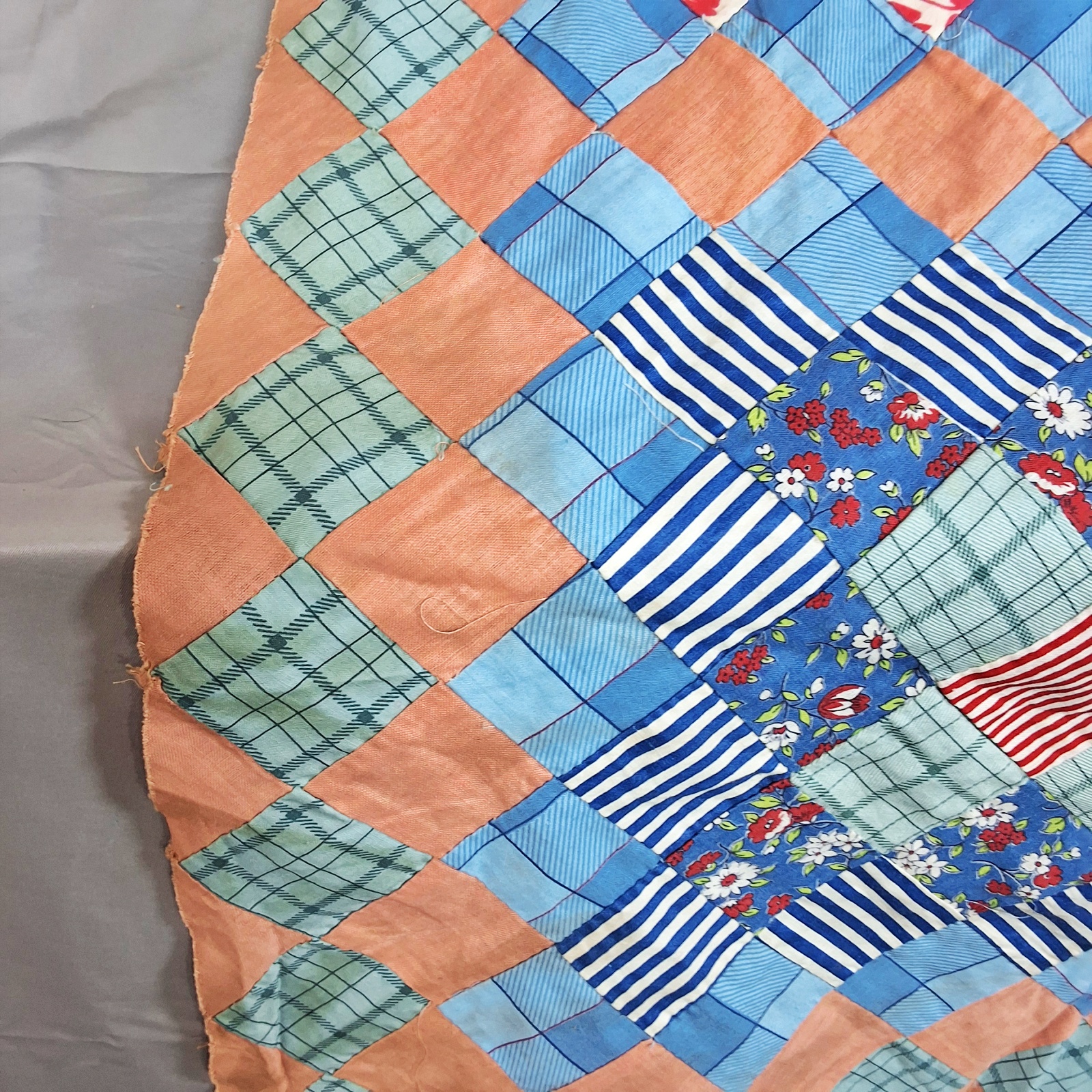 Vintage 1950s Postage Quilt Top