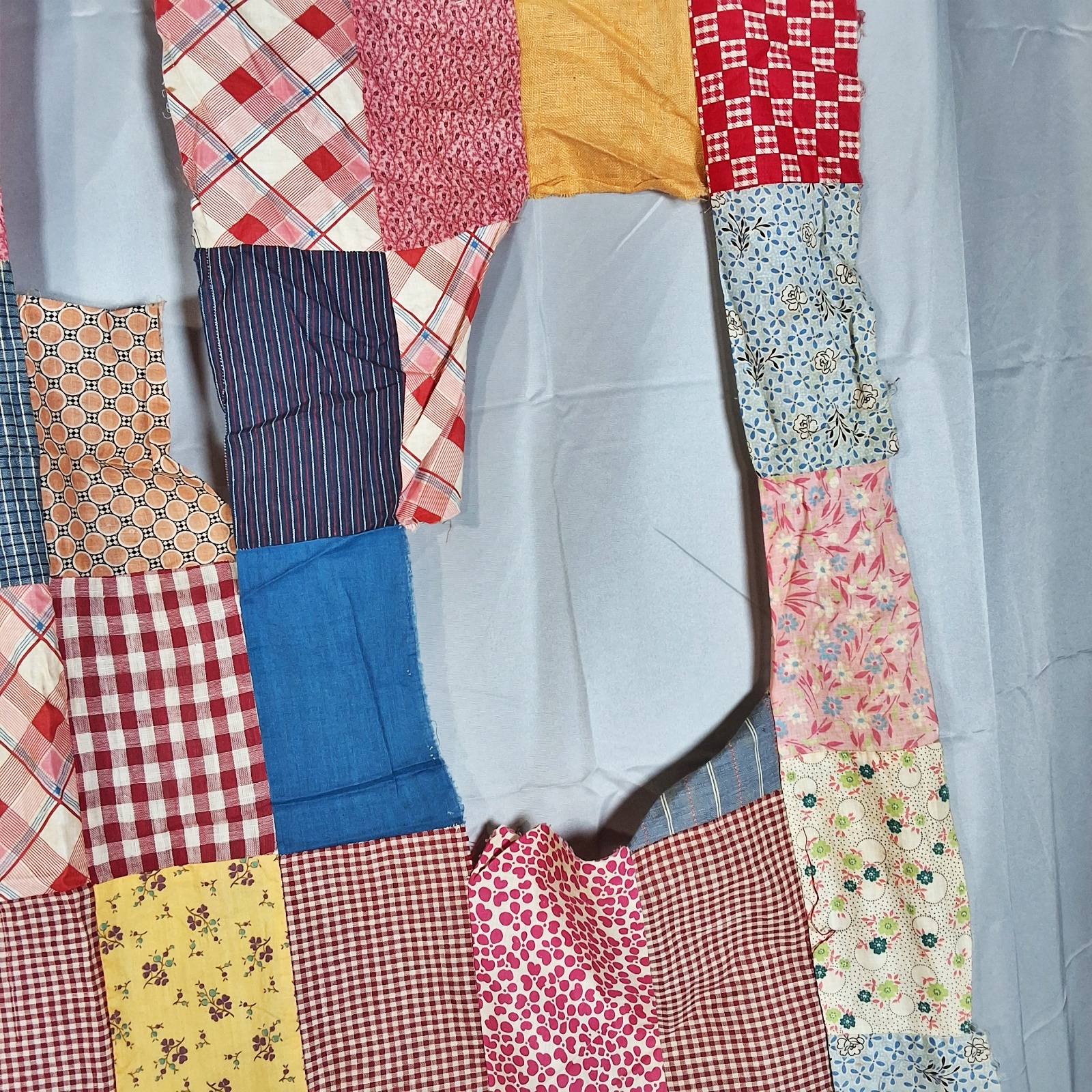 Vintage 1940s 1 Patch Quilt Top