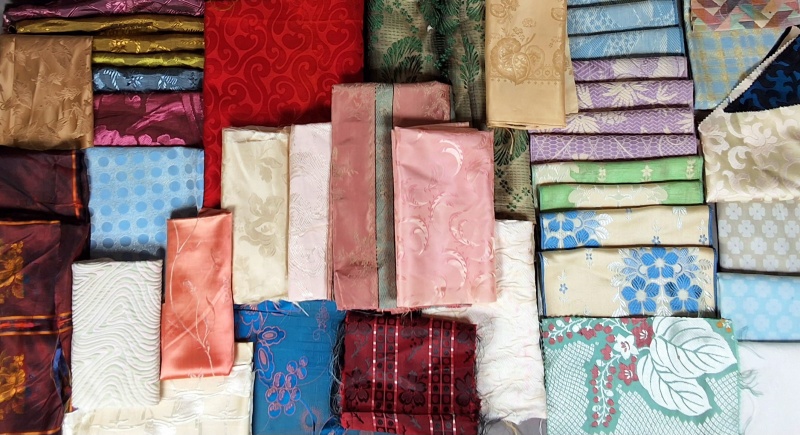 Vintage Jacquard and Damask Fabrics - 44 Pieces