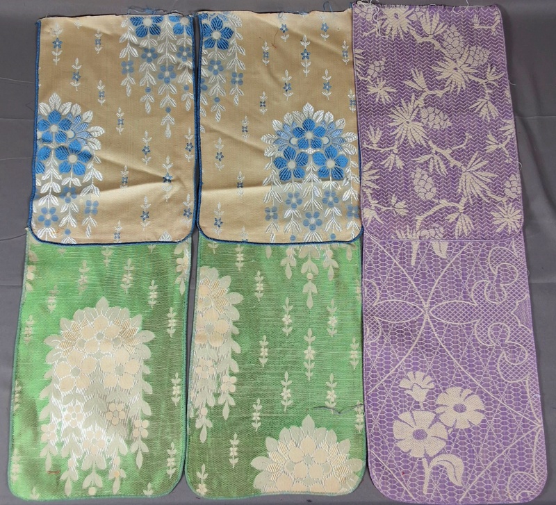 Vintage Jacquard and Damask Fabrics - 44 Pieces