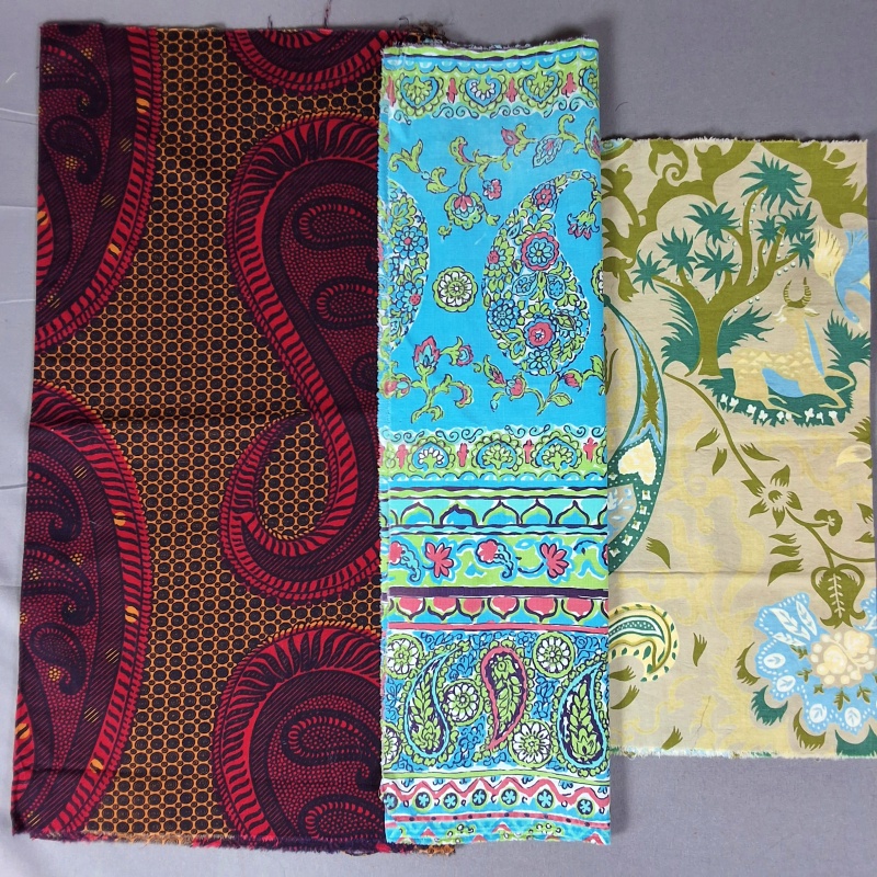 Vintage Paisley Fabrics - 11 Pieces