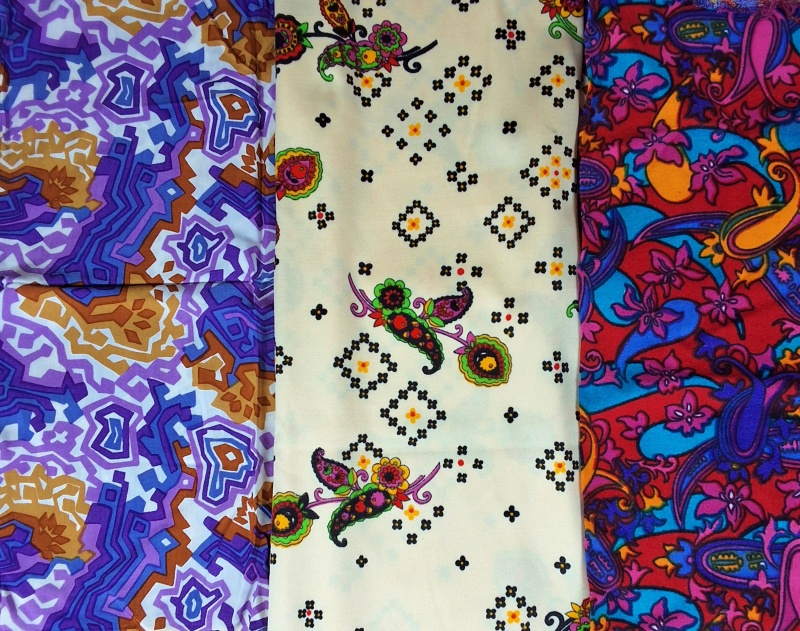Vintage Paisley Fabrics - 11 Pieces