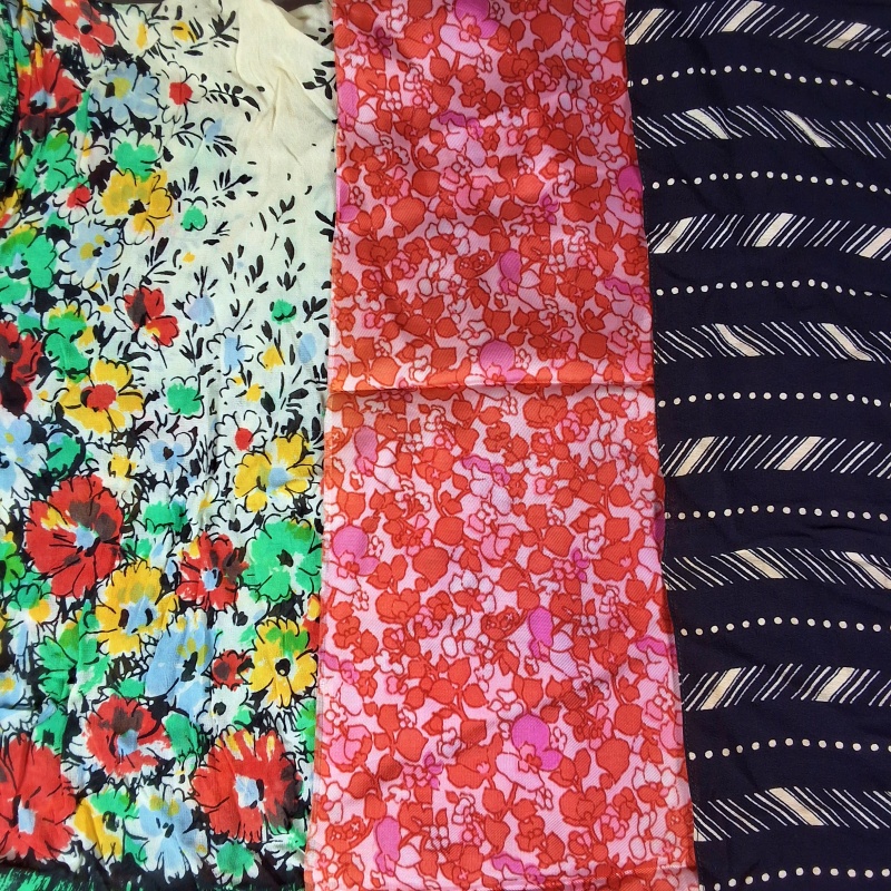 Vintage Floral Fabrics - 19 Pieces