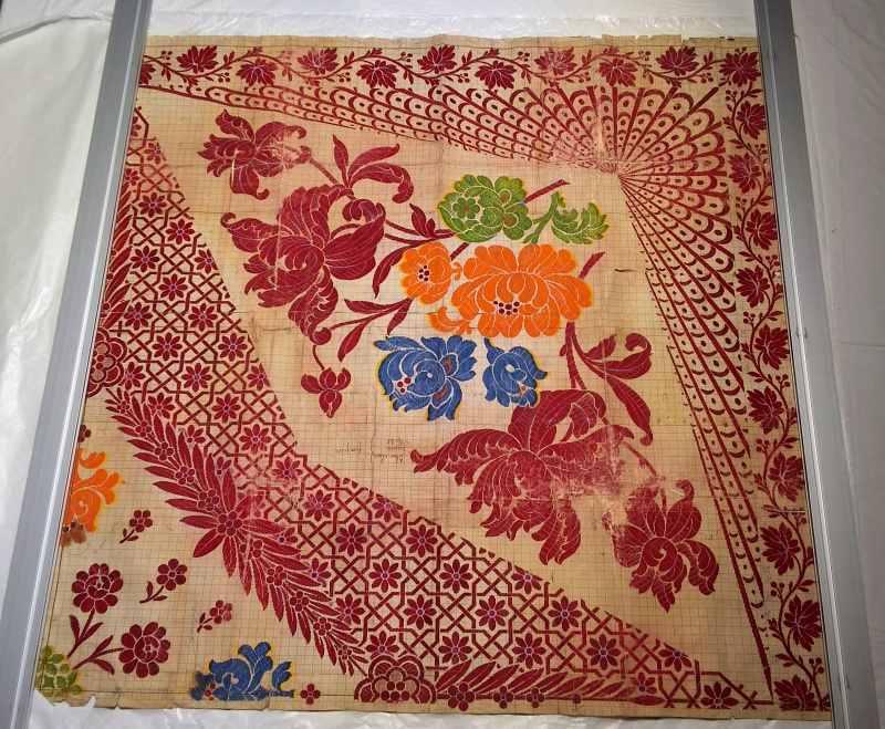 Antique Mise-en-Carte - Multicolored Flowers