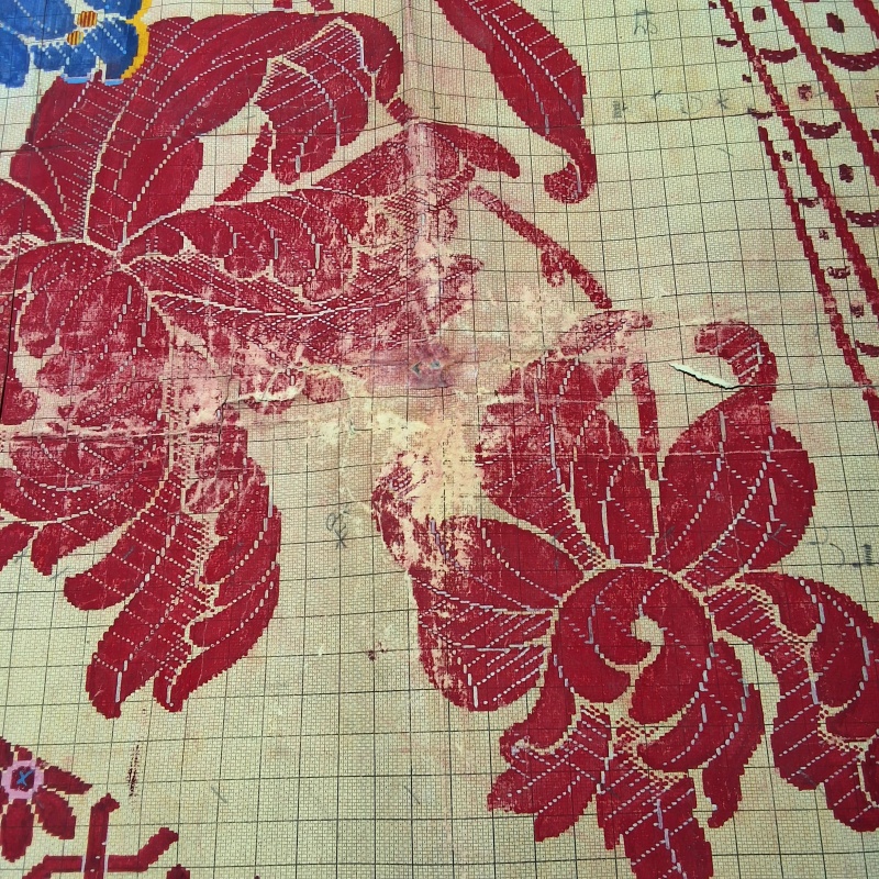 Antique Mise-en-Carte - Multicolored Flowers