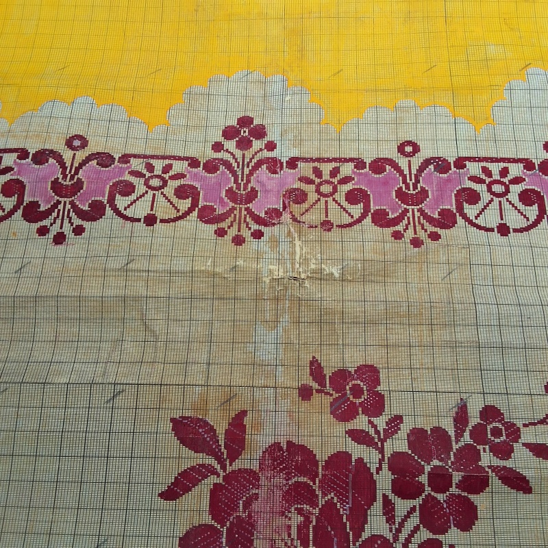Antique Mise-en-Carte - Blooming Flowers