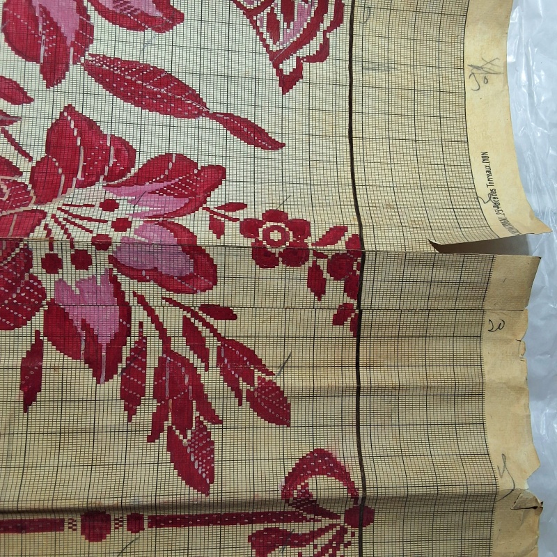 Antique Mise-en-Carte - Blooming Flowers