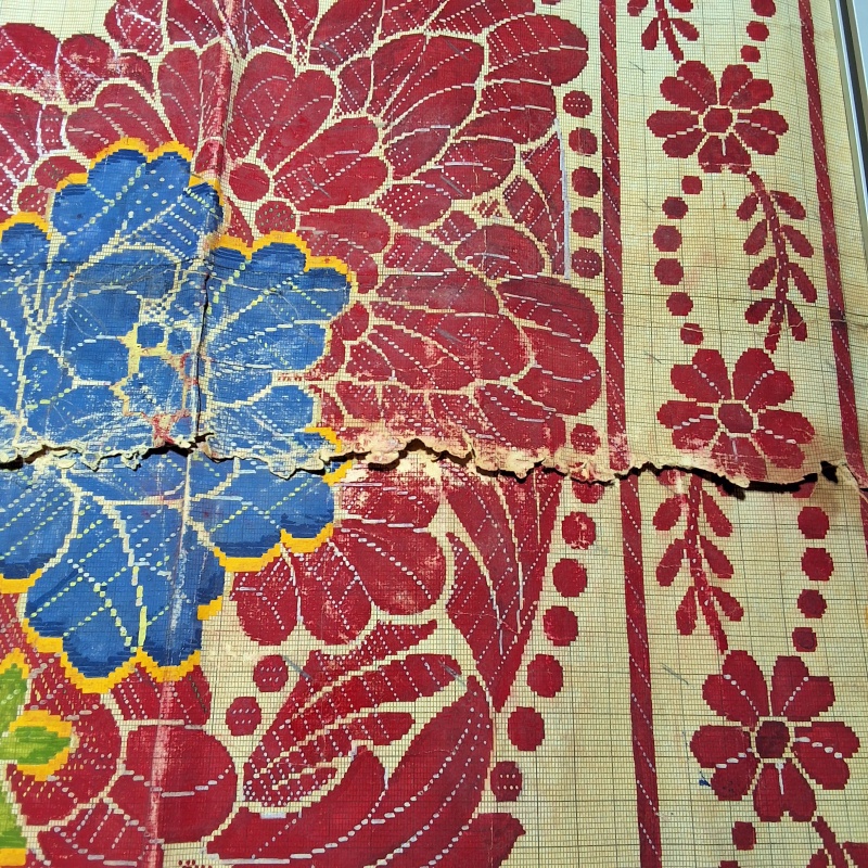 Antique Mise-en-Carte - Multicolored Flower Bundle