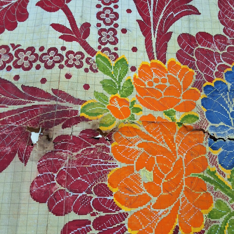 Antique Mise-en-Carte - Multicolored Flower Bundle