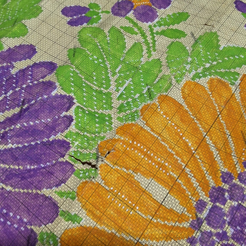 Antique Mise-en-Carte - Vibrant Floral Display