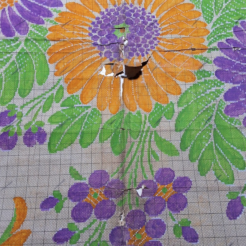 Antique Mise-en-Carte - Vibrant Floral Display