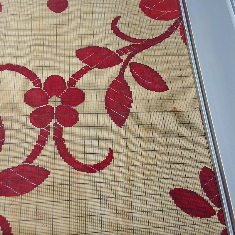 Antique Mise-en-Carte - Red Leaves