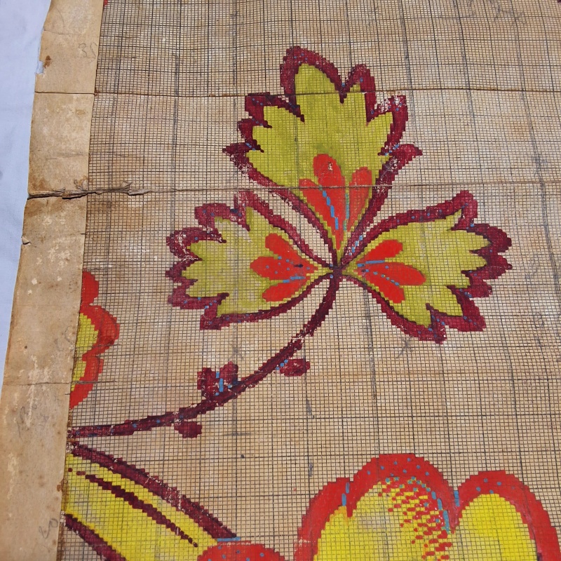 Antique Mise-en-Carte - Yellow Flowers