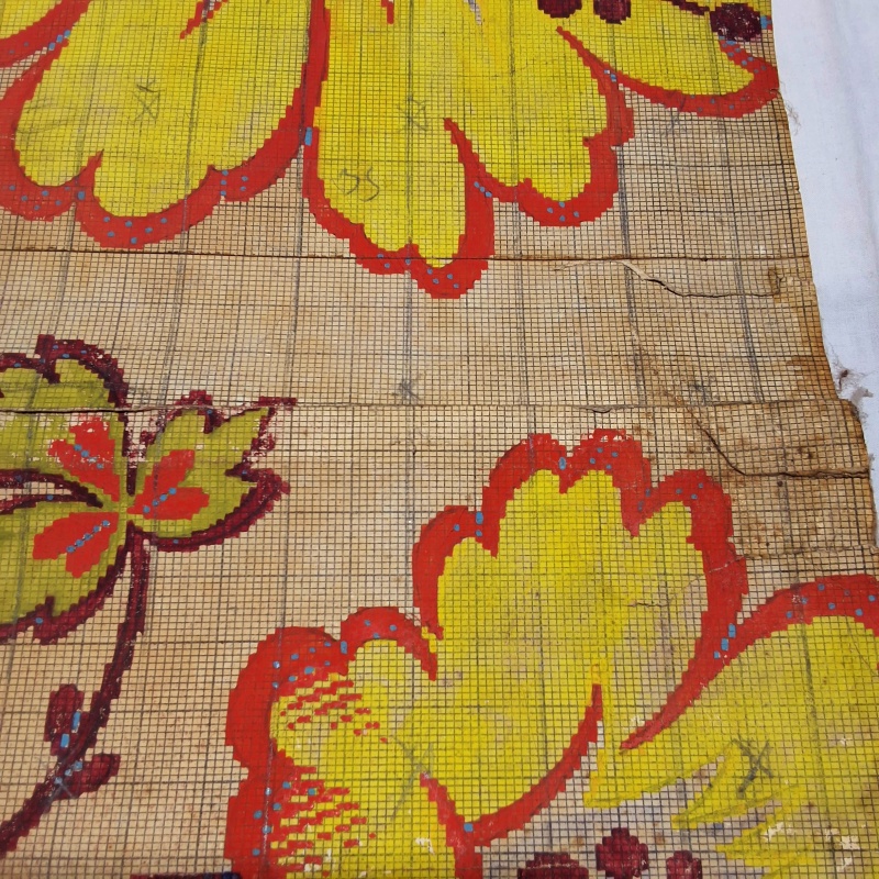 Antique Mise-en-Carte - Yellow Flowers