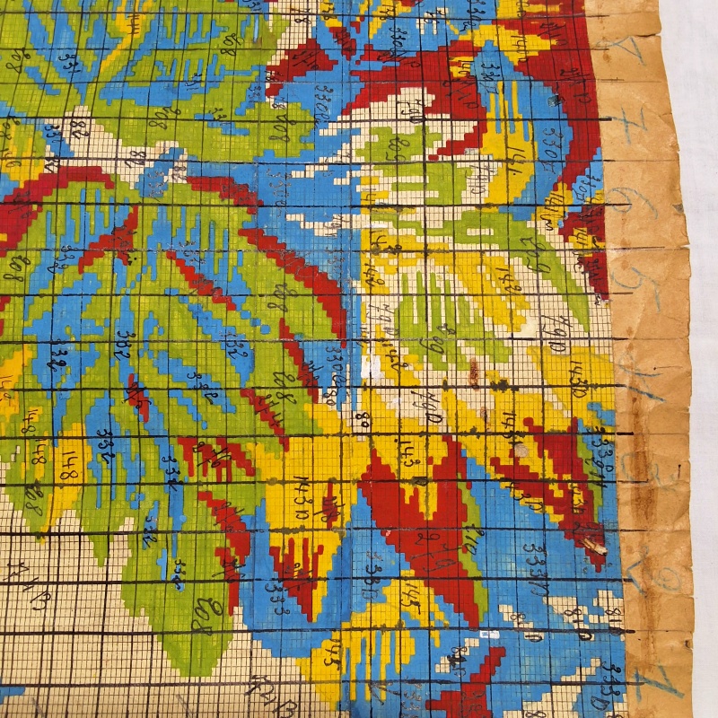 Antique Mise-en-Carte - Multicolored Landscape