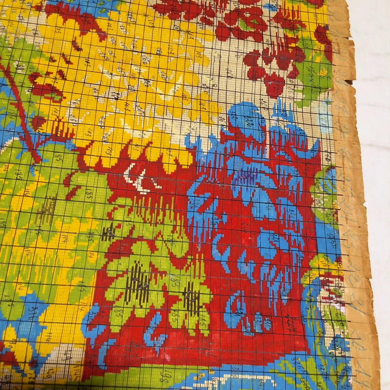 Antique Mise-en-Carte - Multicolored Landscape