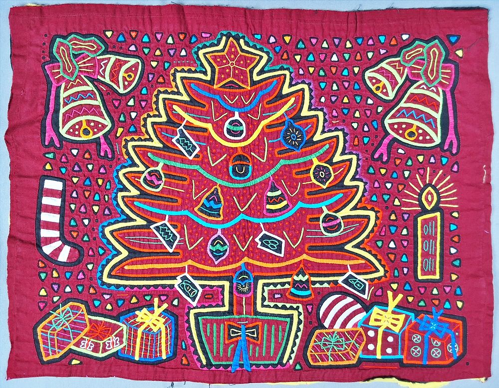 Lot 214: Guna Mola Panel Decorated Christmas Tree
