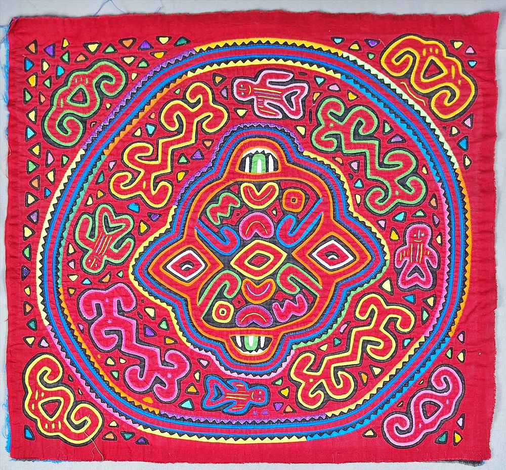 Lot 219: Guna Mola Panel Cosmic Spirit Creature