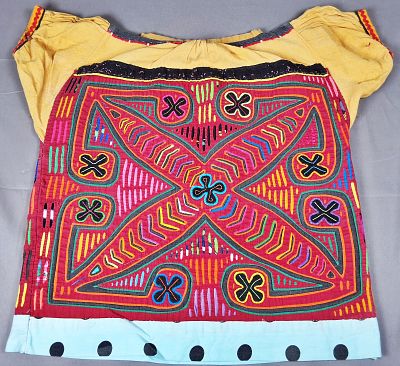 Guna Mola Blouse X Form Composition. Panama (Guna Yala), circa 1970s16 &times; 19.5 inchesComplete 